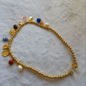 Talbot gold tone all you need is love statement charm necklace